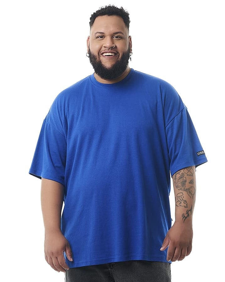 Camiseta Oversized Soft Basic Azul Royal Knulu