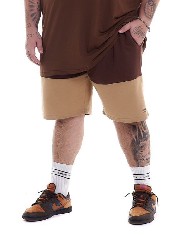 Bermuda Moletom Recortada Desert Marrom Knulu