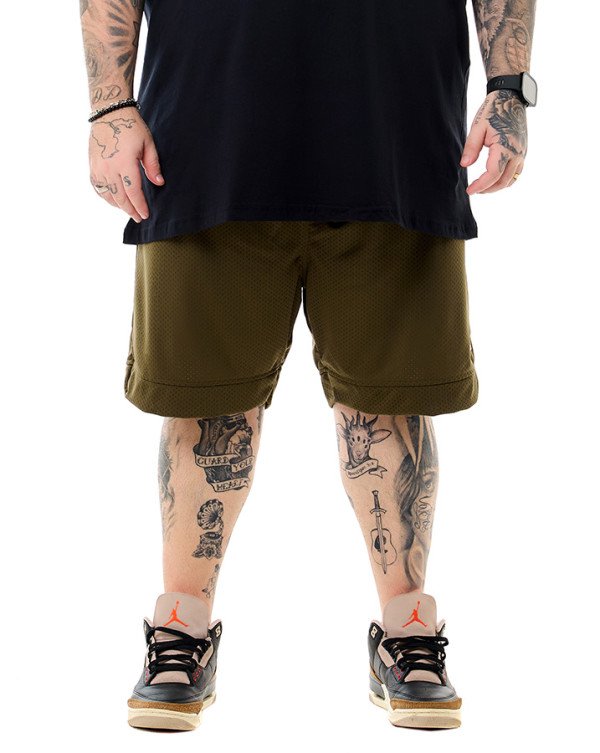 Bermuda Basquete Dry-Fit Essentials Verde Musgo Knulu