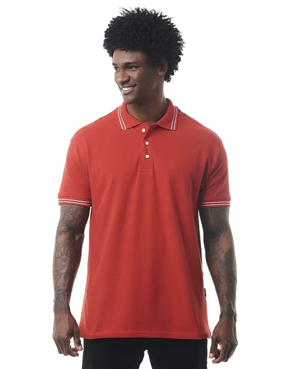 Camisa Polo Piquet Classic Line Vermelho Knulu