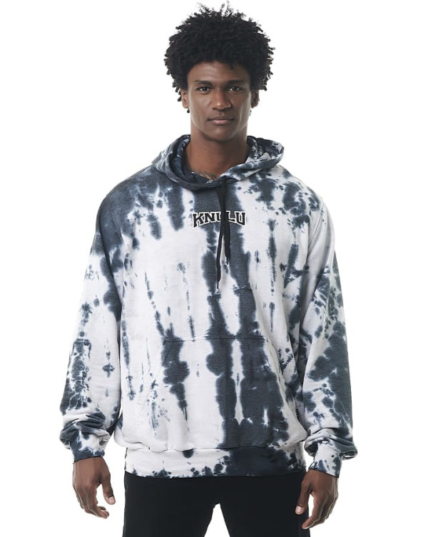 Casaco Canguru Moletom Tie-Dye Storm Branco Knulu