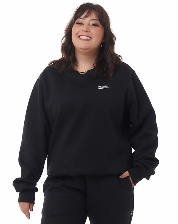 Blusa Moletom Feminina Intensity Preto Knulu