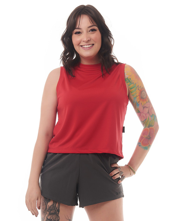 Regata Feminina Dry-Fit Everyday Vermelho Knulu