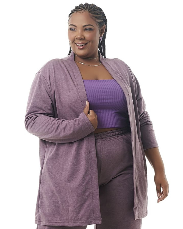 Kimono Moletinho Basic Lilás Knulu