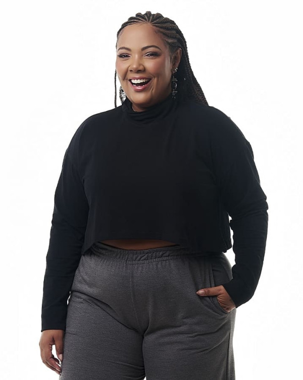 Cropped Feminino Confort Touch  Preto Knulu
