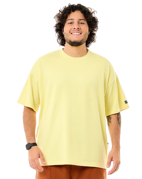 Camiseta Oversized Soft Amarelo Bebê Knulu