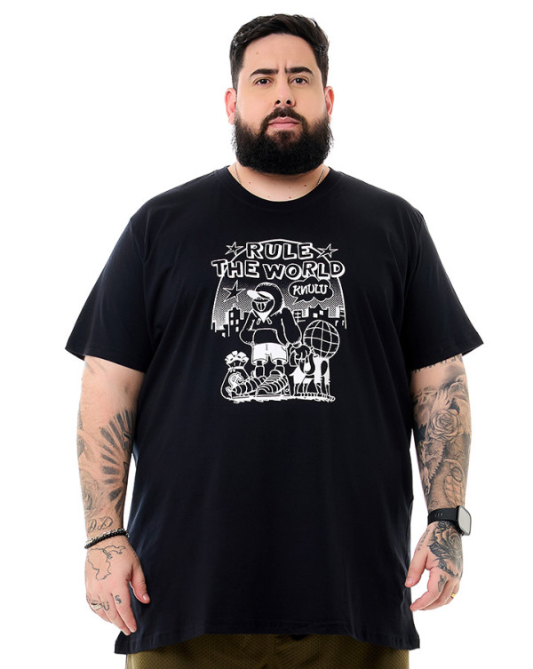 Camiseta Classic Rule The World Preto Knulu