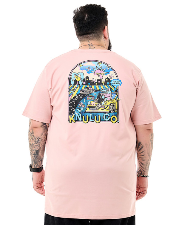 Camiseta Classic Play Hard Rosa Bebê Knulu