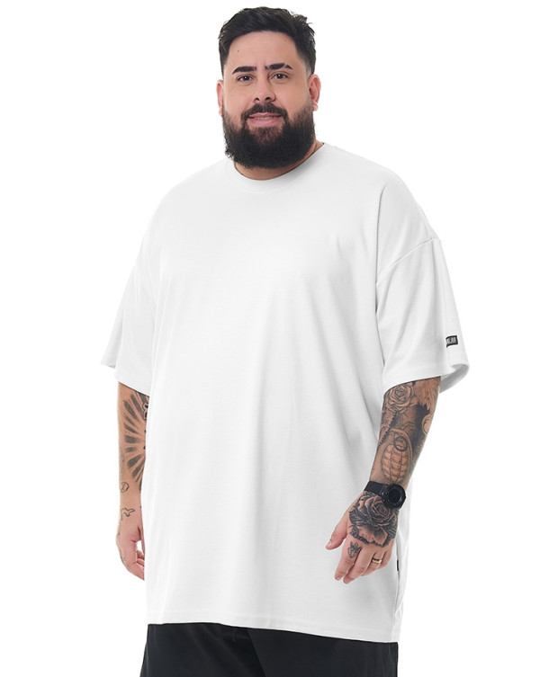 Camiseta Oversized Soft Branco Knulu