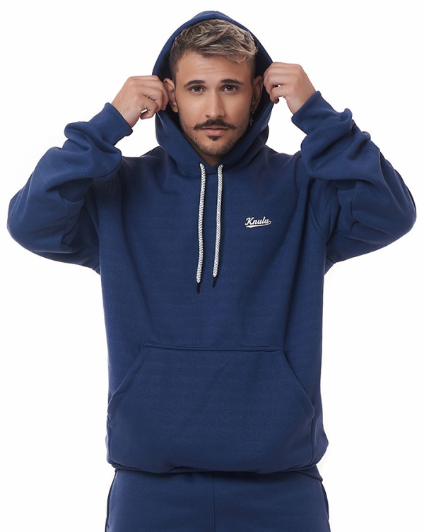 Casaco Canguru Moletom Intensity Azul Jeans Knulu