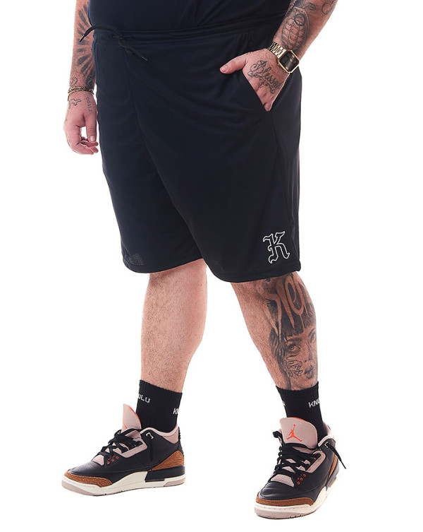 Bermuda Dry-Fit Basquete Logo K Preto Knulu
