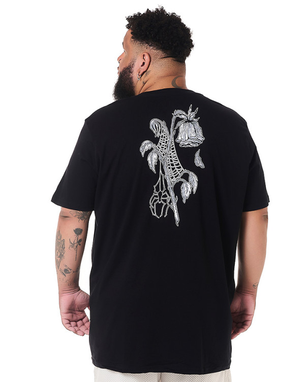 Camiseta Classic Dark Rose Preto Knulu