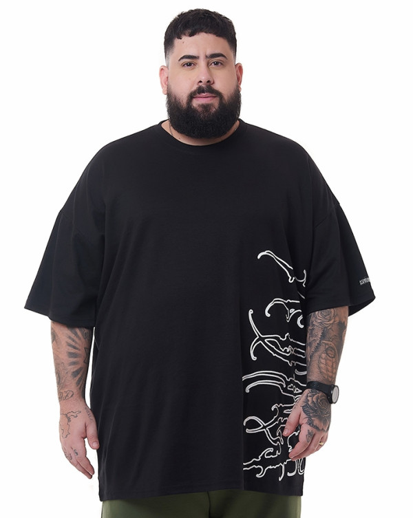 Camiseta Oversized Dark Line Preto Knulu