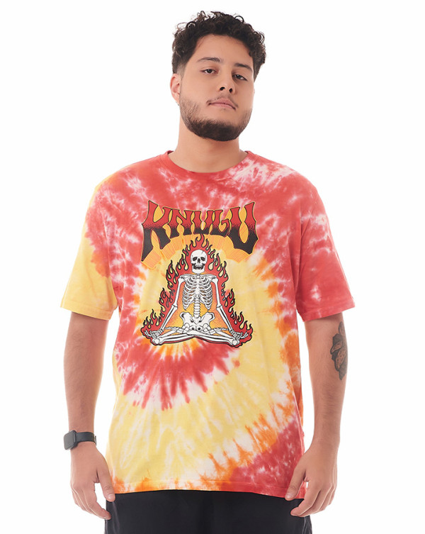 Camiseta Classic Tie-Dye Meditation Vermelho Knulu