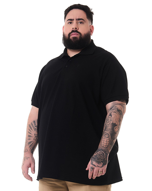 Camisa Polo Piquet Classic Texture Honey Preto Knulu