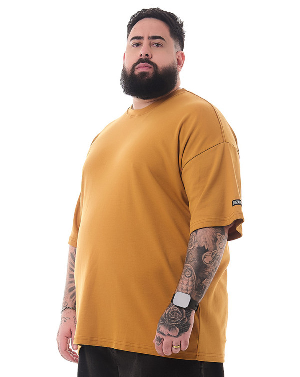 Camiseta Oversized Soft Mostarda Knulu