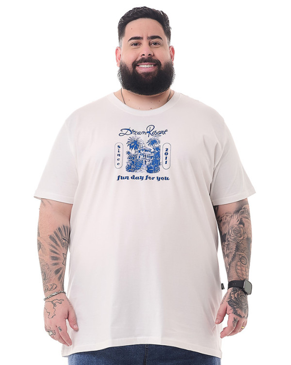 Camiseta Classic Dream Resort Branco Gelo Knulu