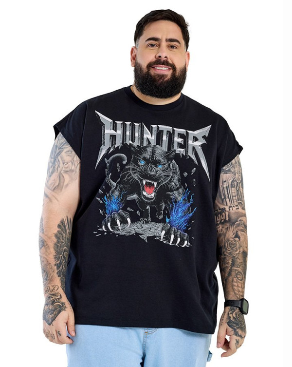 Regata Machão Oversized Hunter Preto Knulu
