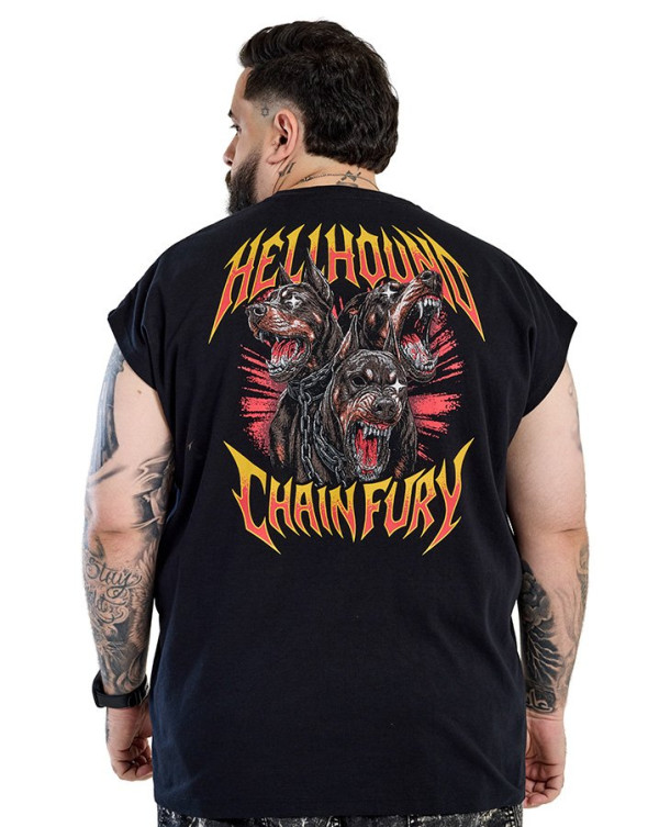 Regata Machão Oversized Chain Fury Preto Knulu