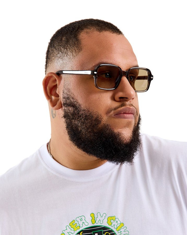 Óculos De Sol Retrô Retangular Verde Knulu