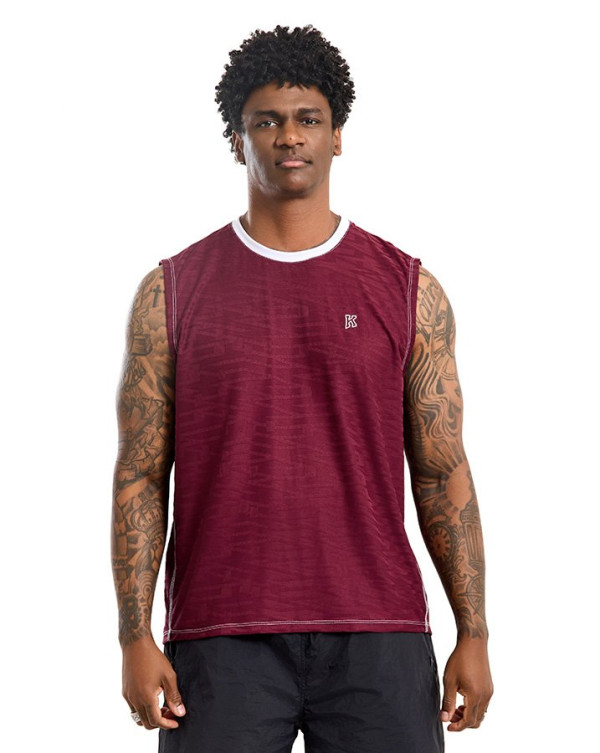 Regata Machão Dry Fit Jacquar Ravena Vinho Knulu