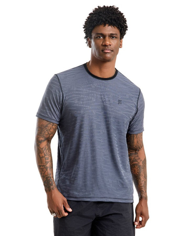 Camiseta Dry-Fit Jacquar Ravena Cinza Knulu