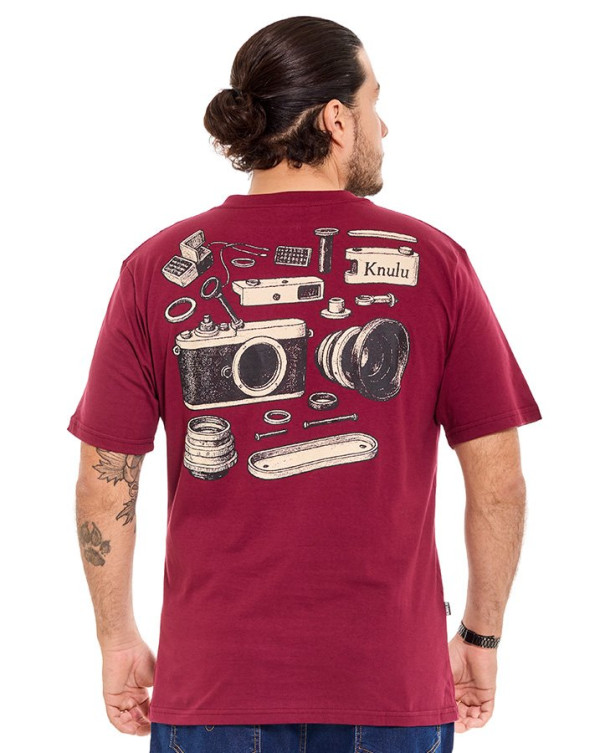 Camiseta Classic Camera Explosion Bordo Knulu