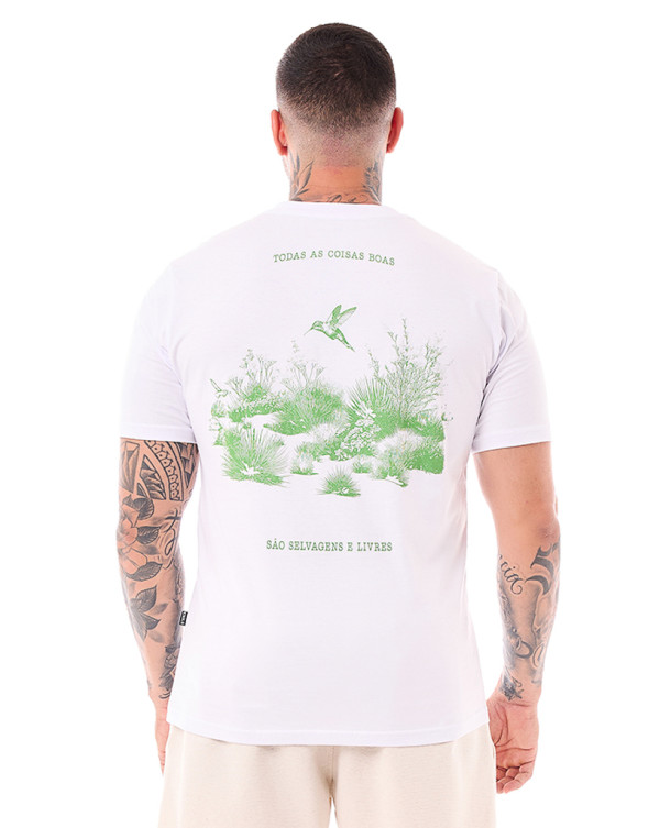 Camiseta Classic Beija Flor Branco Knulu