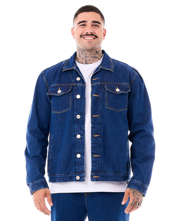 Jaqueta Jeans Masculina Sierra Indigo Azul Knulu