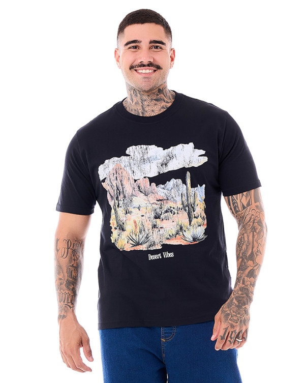 Camiseta Classic Desert Vibes Preto Knulu