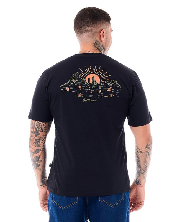 Camiseta Classic Sunset Preto Knulu