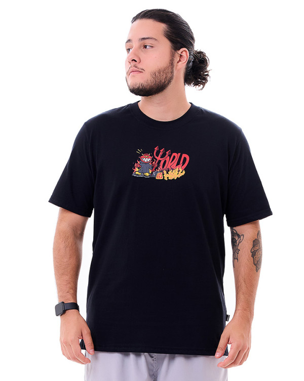 Camiseta Classic World Is Hell Preto Knulu