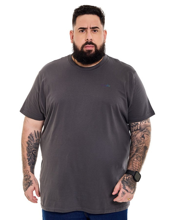 Camiseta Classic Reflective Logo Cinza Knulu
