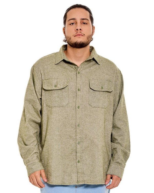 Camisa Oversized Flanelada Verde Knulu