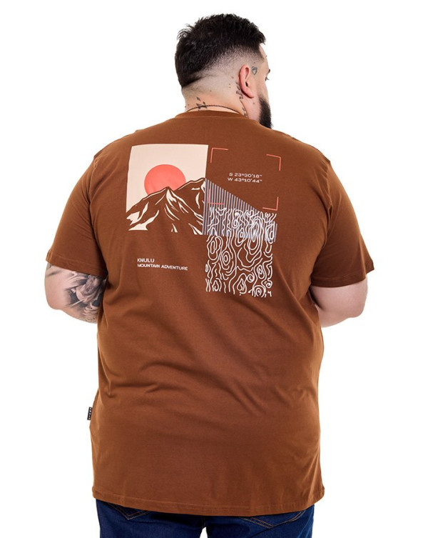 Camiseta Classic Mountain Sun Marrom Knulu