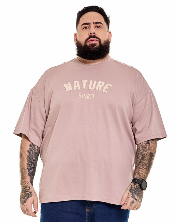 Camiseta Oversized Boxy Nature Spirit Marrom Knulu