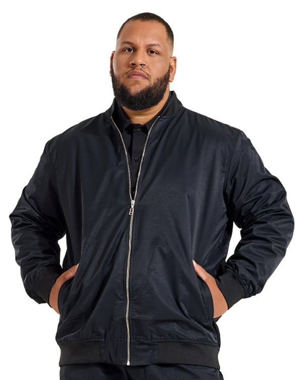 JAQUETA MASCULINA BOMBER HÍBRIDA COMFY TECH  UV50+ RESPIRABILIDADE E DISPENSA PASSAR PRETO KNULU