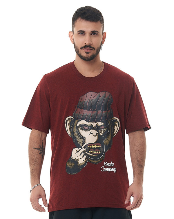 Camiseta Classic Monkey Vermelho Knulu 