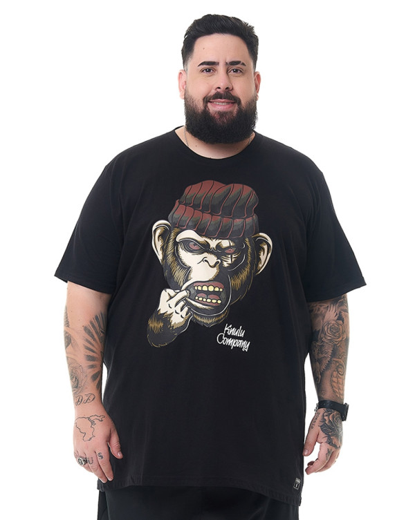 Camiseta Classic Monkey Preto Knulu 