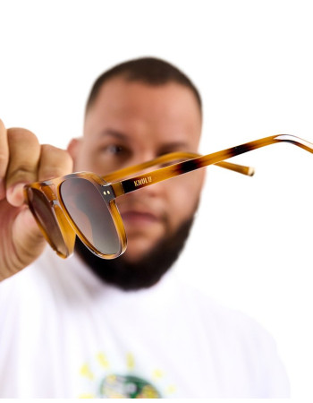 Óculos De Sol Retrô Aviador Tortoise Knulu
