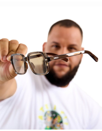 Óculos De Sol Retrô Retangular Verde Knulu