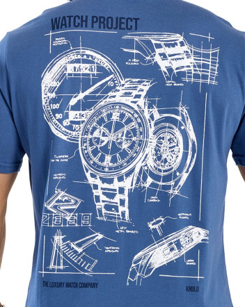 Camiseta Classic Algodão Premium Watch Project Azul Knulu