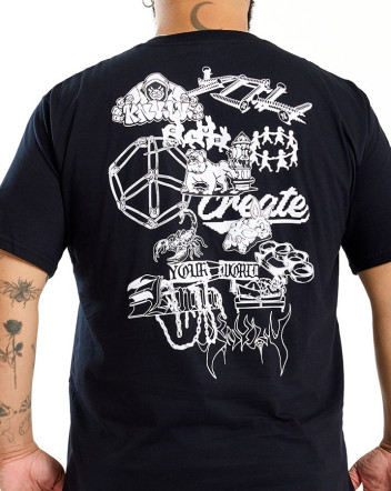 Camiseta Classic Create Your World Preto Knulu