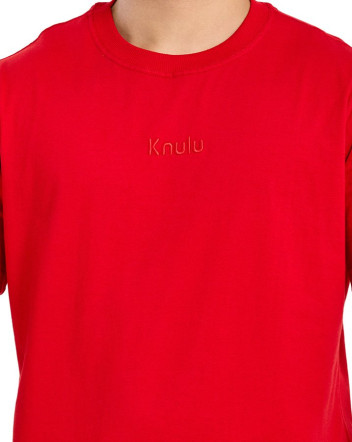 Camiseta Classic Relief Logo Vermelho Knulu