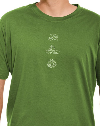 Camiseta Classic Mountain Icons Verde Knulu