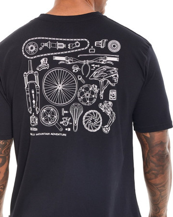 Camiseta Classic Algodão Premium Mountain Bike Preto Knulu