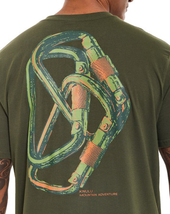 Camiseta Classic Algodão Premium Carabiner Clip Verde Knulu
