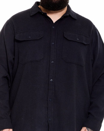 Camisa Oversized Flanelada Marinho Knulu