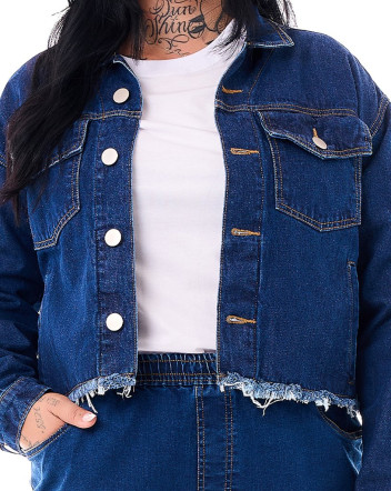 Jaqueta Jeans Feminina Sierra Indigo Azul Knulu