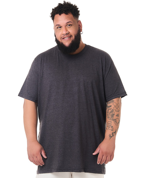 Kit 4 Camisetas Basicas 3 Pretas 1 Chumbo Knulu